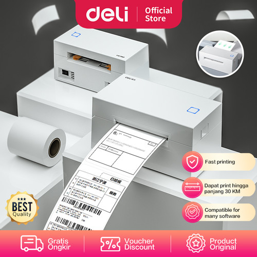 Deli Thermal Label Printer Barcode Thermal Resi Fast Printing DL-760D