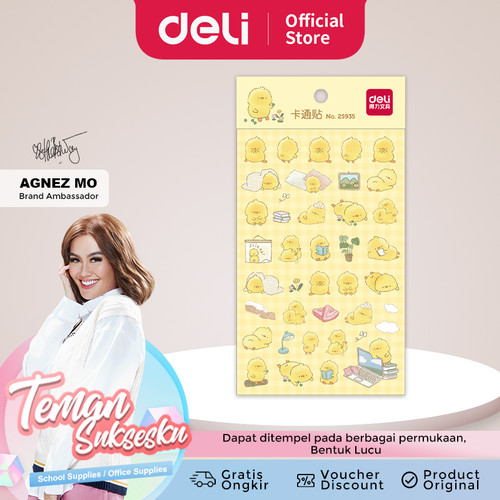 Deli Cartoon Sticker / Stiker Kartun Plastik PVC Lucu 25935