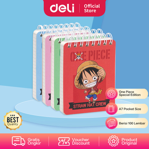 Deli Buku Catatan Spiral Mini Pocket Edisi One Piece Size A7 EN005