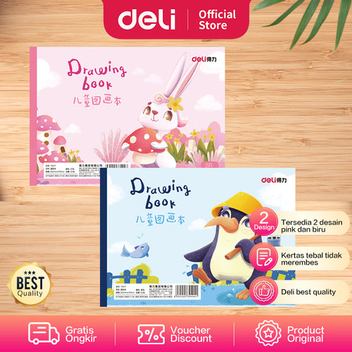 Deli Painting Book / Buku Gambar 20Lmbr Kertas Tebal 73377