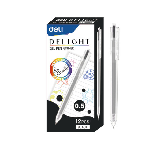 Deli Gel Pen / Pulpen Gel 0.5 mm Berbagai Macam Warna EG118