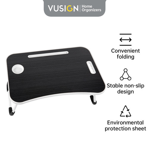 Deli Vusign Folding Table Meja Belajar Laptop Lipat w/Tab Holder VS86X