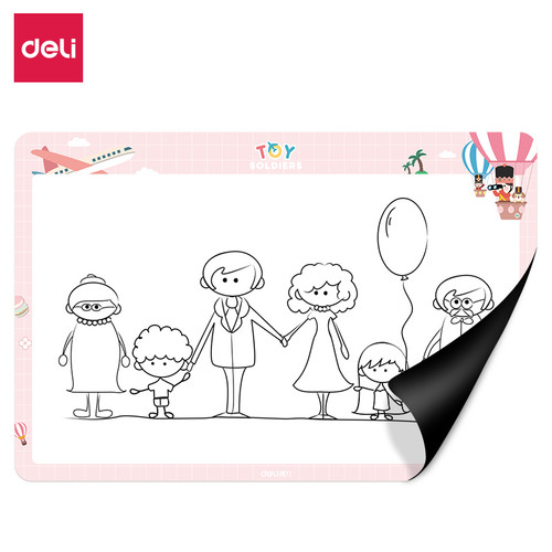 Deli Soft Whiteboard / Papan Tulis Ringan Material PET Film Pink 8779