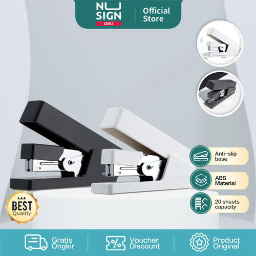 Deli Nusign Effortless Stapler / Staples Hemat Tenaga 20 Lembar NS081