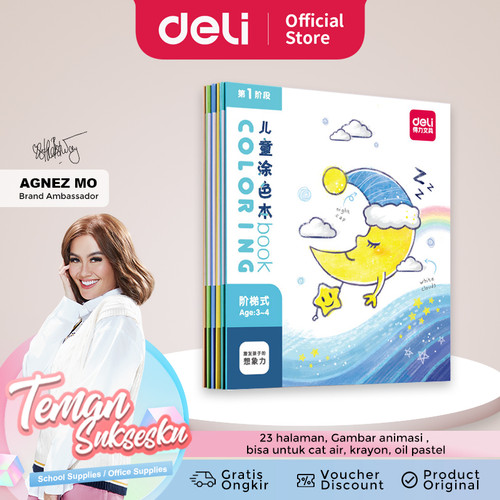 Deli Buku mewarnai cover animasi , kualitas kertas bagus random 73353