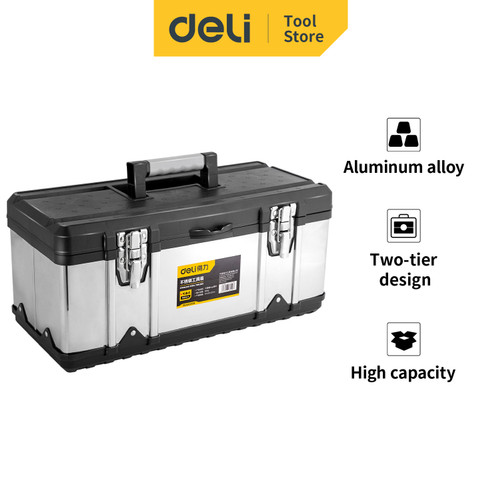 Deli Tool Boxes/ Kotak Perkakas Ukuran Besar 20inch Dari Baja DL432020