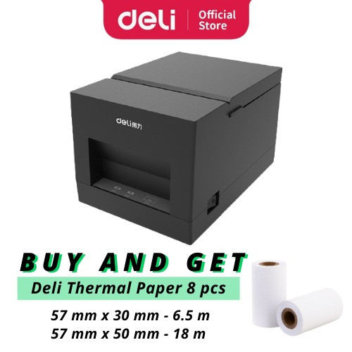 Deli Thermal Printer / Printer Cetak Struk 58 mm USB Bluetooth E581PW