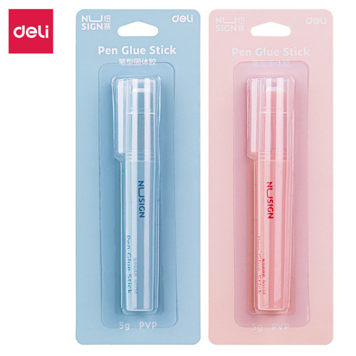 Deli Pen Glue Stick/Lem Stick Berbentuk Pen PVP 5g Warna Pastel NS138