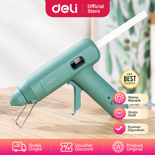 Deli Hot Melt Glue Gun / Lem Tebak Dengan Refill 10pcs 20W/60W 3140X