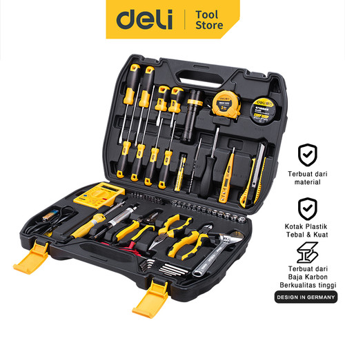 Deli Telecom Tool Kit / Telekomunikasi Perkakas Set 50 Pcs DL1050