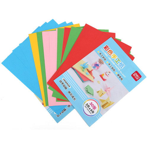 Deli Paper Craft / Origami Kertas Lipat isi 30 lembar 5 warna 6437