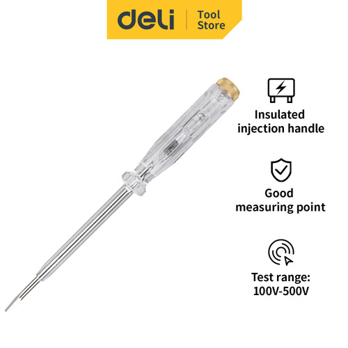 Deli Test Pen / Tespen 100-500 VAC 14 cm/19 cm DL800X