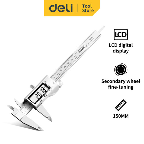 Deli Vernier Caliper/Jangka Sorong Digital 6 inch Stainless DL91150