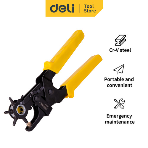 Deli Punch Pliers /Tang Pembolong 9inch Carbon +A3 Steel+PVC DL1919