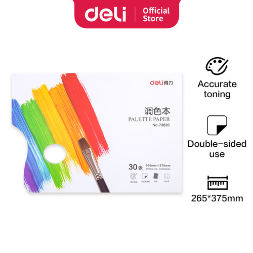 Deli Pallete Paper /Palet Kertas Untuk Mencampur Warna 30Halaman 7362X