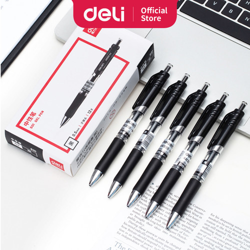 Deli Pulpen gel Warna Merah 0.5 mm Retractable S01