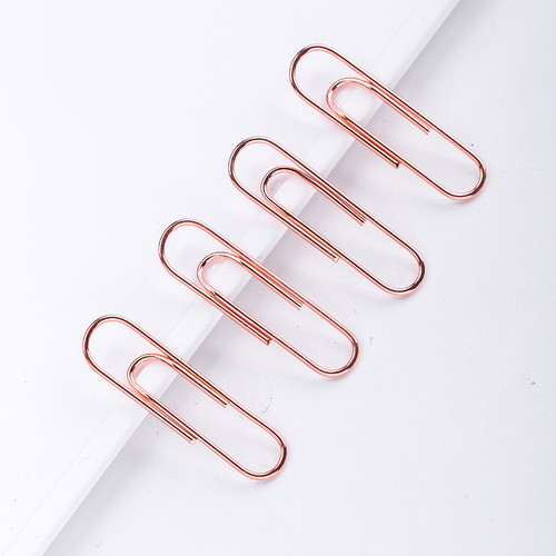 Deli Paper Clip / Penjepit Kertas Rose Gold Ukuran 8x29 mm 78510