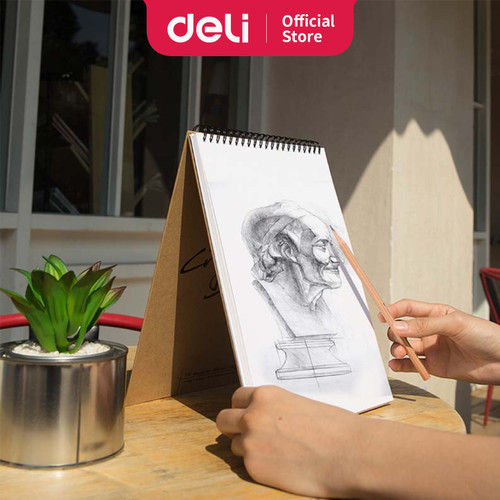 Deli Sketch book B5 40 lembar kraft paper vertikal 73601