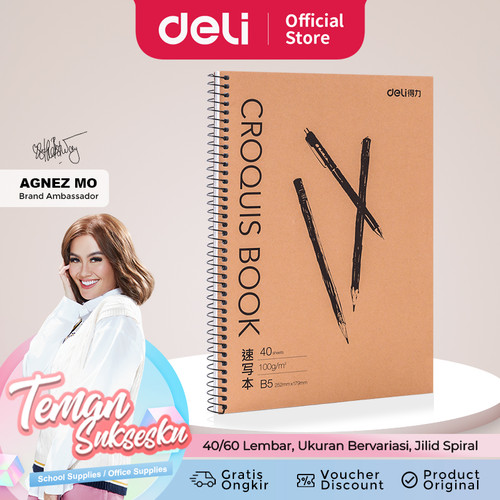 Deli Buku gambar profesional A4 40 lembar hard cover 7696