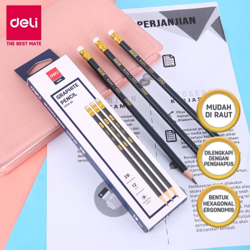 Deli EU20200 Graphite Pencil With eraser