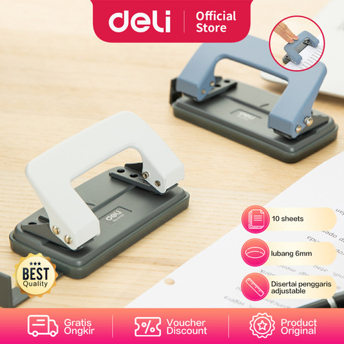 Deli E0101 2-Hole Punch/Pelubang kertas (2 Lubang)