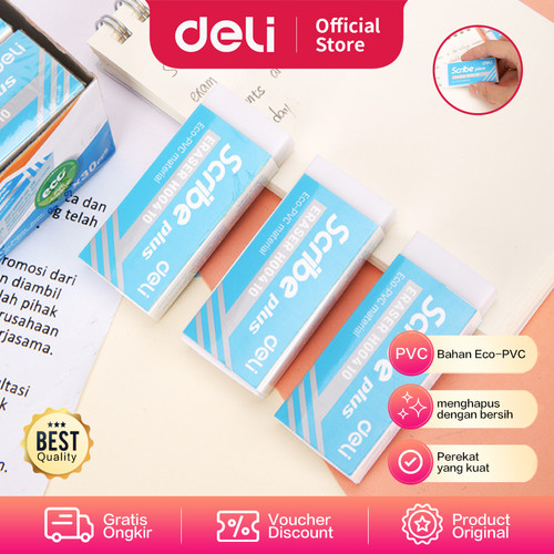 Deli Penghapus Scribe / Scribe Eraser 1 pcs - Putih EH00410