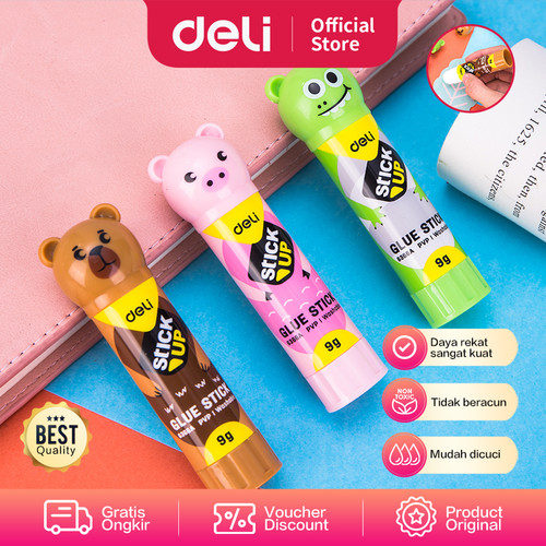 Deli Stik Lem / Glue Stick - 3C, 1pc, Motif Kartun E6366A