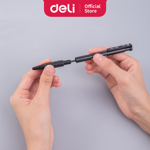 Deli Bolpoin, Pulpen - 0.7mm Hitam/Black 12 PCS/BOX EQ00320