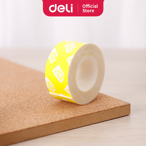 Deli EA35011 Foam Mounting Tape 25.4mm*1.5m / Isolasi Putih 25.4mm*1.5