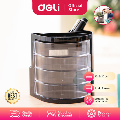 Deli E9133 Desk Organizer/Tempat Alat Tulis-PS Desk Organizer 7 Comp.