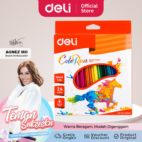 Deli EC00120 Pensil Warna Bright 24C