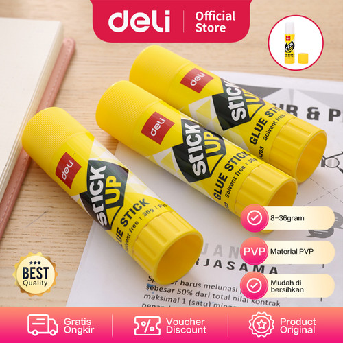 DELI Strong Adhesive PVP Glue Stick 20g [EA20210] - Lem stick murah