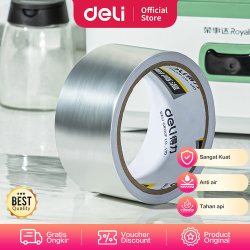 Deli Alumunium Foil Tape / Lakban Alumunium Anti Bocor&Tahan Api 30500