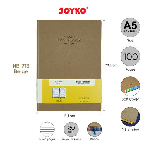 Buku Tulis Catatan Bergaris Ruled Notebook Joyko NB-713 Lively Book