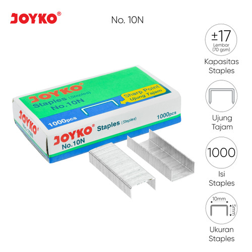 Staples Isi Stapler Refill Stapler Joyko No. 10 1 Box 1000 Pcs