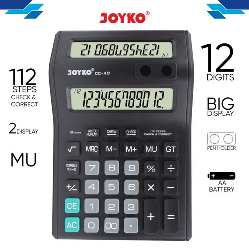 Calculator Kalkulator Joyko CC-49 12 Digits 2 Display