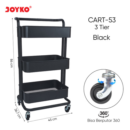 Rak 3 Susun Roda Troli Penyimpanan Rolling Storage Joyko CART-53