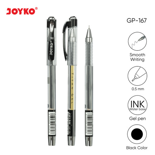 Gel Pen Pulpen Pena Joyko GP-167 Titan Gel 0.5 mm