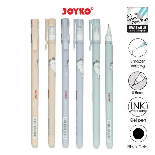 Erasable Gel Pen Pulpen Bisa Dihapus Joyko GP-334 Shokyo 7 Gel 0.5 mm