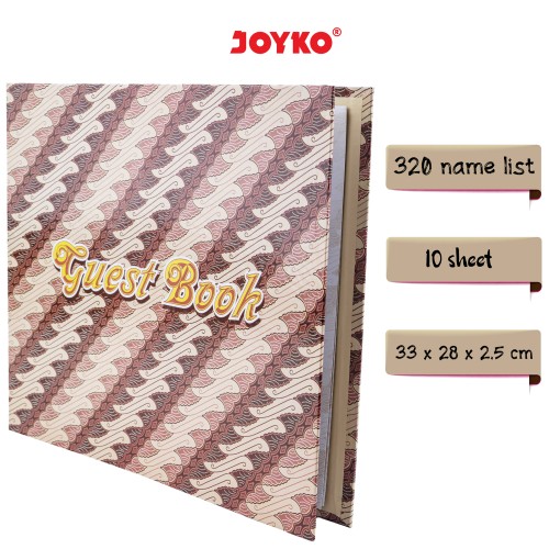 Guest Book Buku Tamu Daftar Undangan Batik Joyko GB-2833R-5