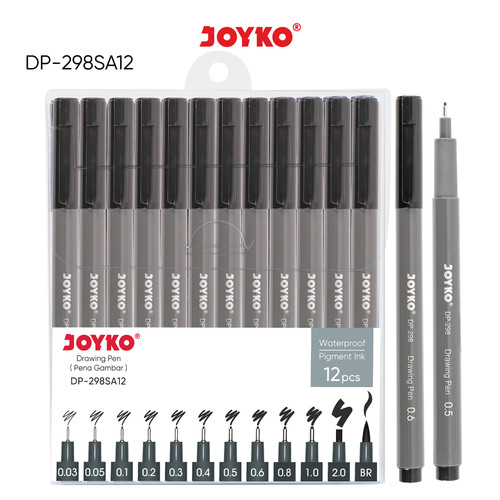 Drawing Pen Pena Gambar Joyko DP-298S 1 Set 6 Pcs