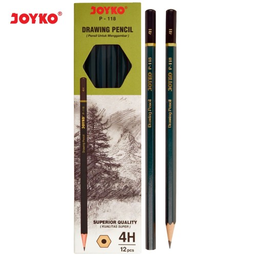 Drawing Pencil Pensil Menggambar Joyko P-118 4H 1 Box 12 Pcs