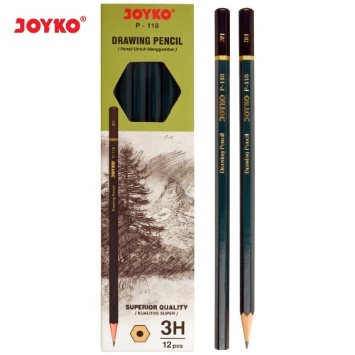 Drawing Pencil Pensil Menggambar Joyko P-118 3H 1 Box 12 Pcs