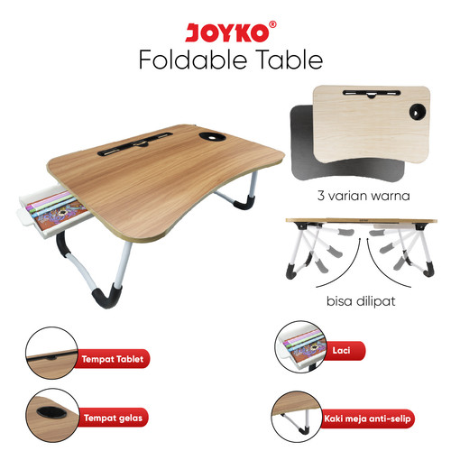 Meja Lipat Portable Belajar Serbaguna Foldable Table Joyko FTB-100