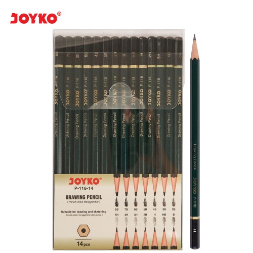 Drawing Pencil Pensil Menggambar Joyko P-118-14 1 Set 14 Pcs