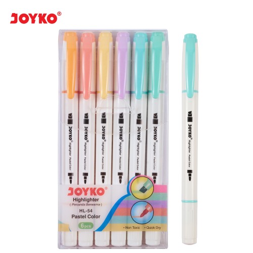 Highlighter Penanda Joyko HL-54 1 Set 6 Pcs 6 Warna