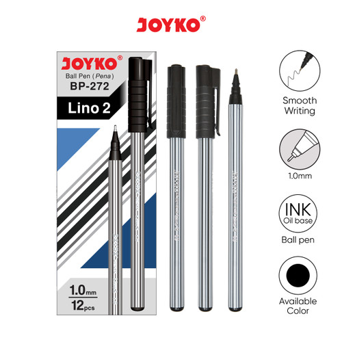 Ball Pen Pulpen Pena Joyko BP-272 Lino 2 1.0 mm 1 Box 12 Pcs