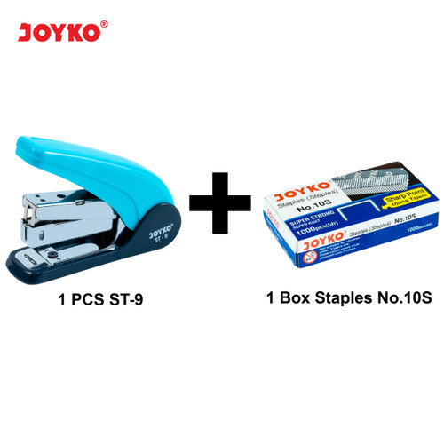 Stapler / Jepretan Joyko ST-9 + Staples / Refill Stapler Joyko No. 10S