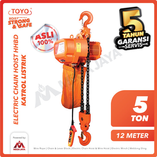 Electric Chain Hoist 5 Ton x 12 Meter HHBD Series TOYO