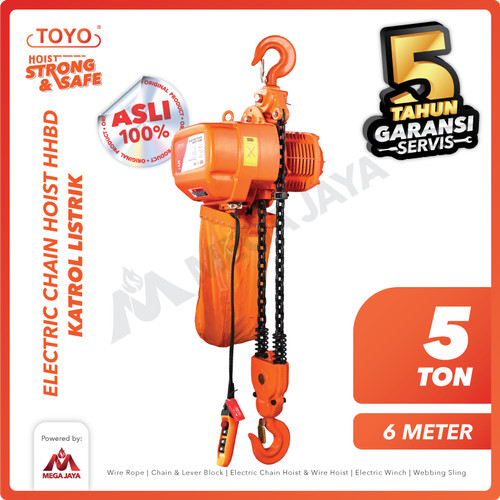 Electric Chain Hoist 5 Ton x 6 Meter HHBD Series TOYO